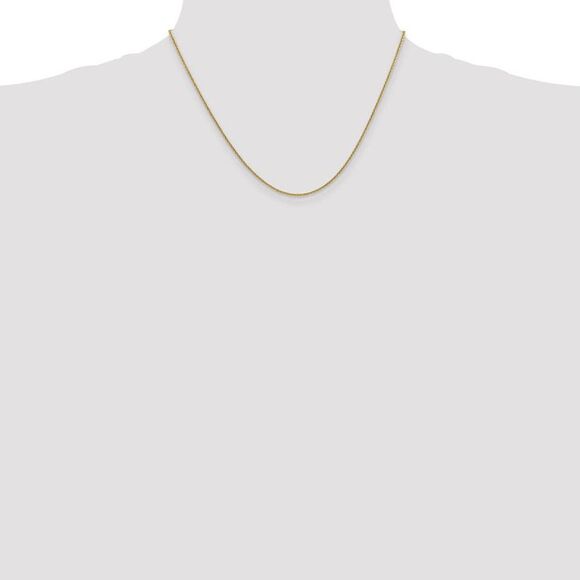 1.5mm 10K Yellow Gold Solid Cable Chain Necklace, 18 Inch - Picture 2 of 7